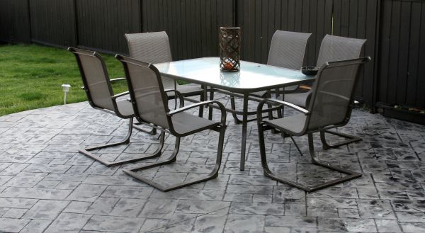 Backyard Concrete Stamping in Fishers